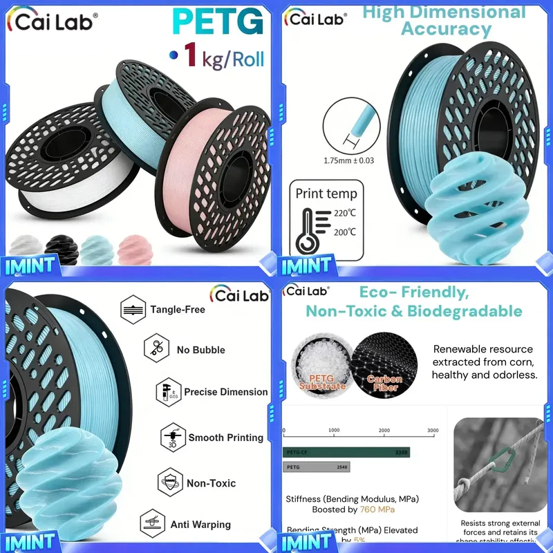 Petg Filament - CaiLab PETG Filament 1KG, 1,75mm FDM