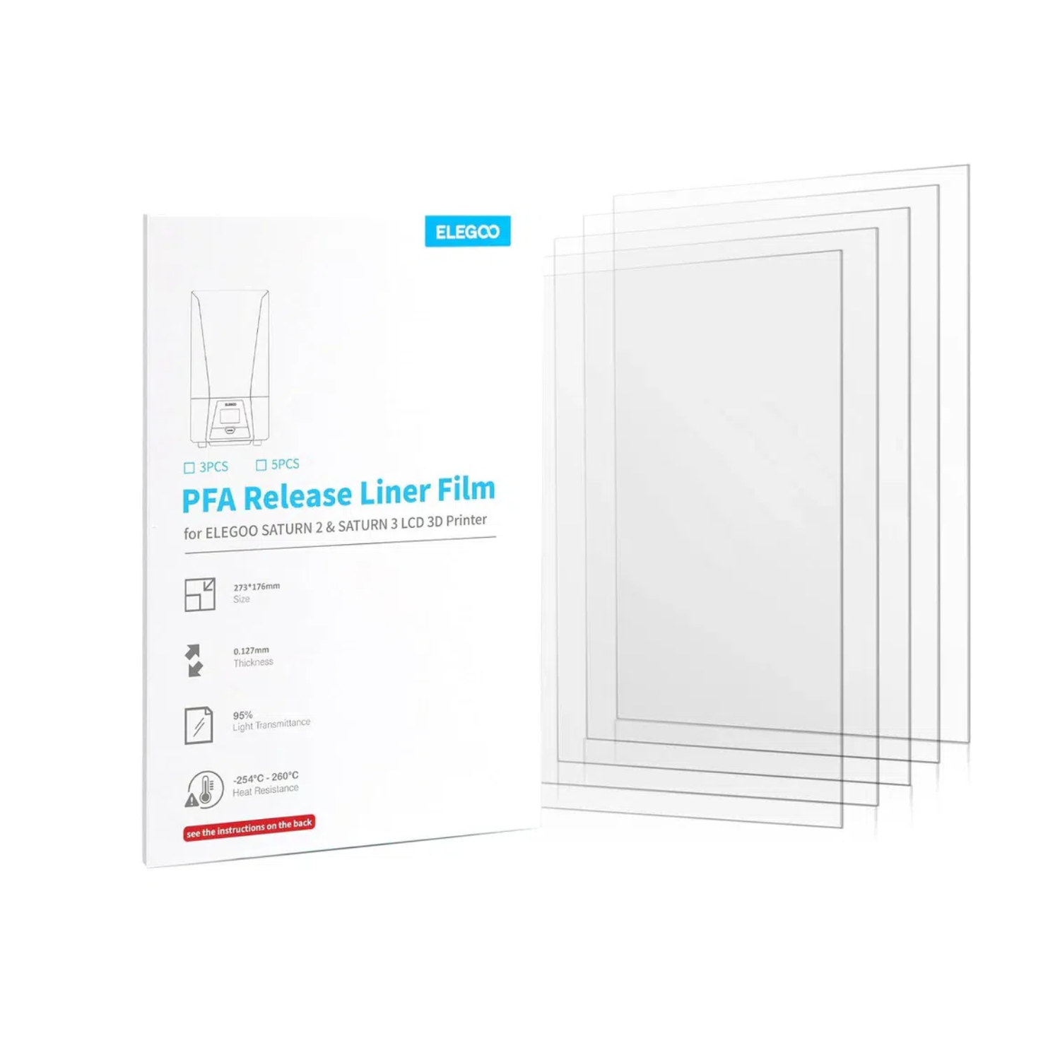 3D Printer Resin - Film für ELEGOO PFA Release Liner