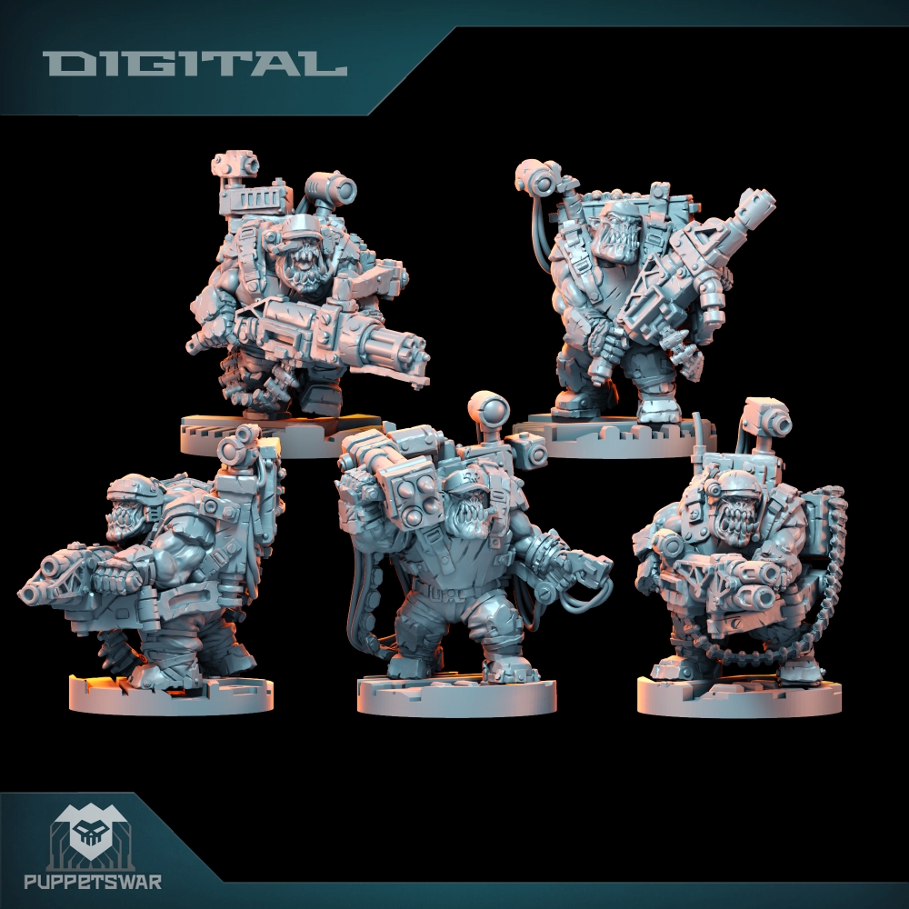 3D Printing Idea - Orc Ultimate Badasses Squad, Green Skin