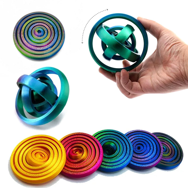 3D Printing Idea - 3D-Gedrucktes Rotierendes Kugelspielzeug O-förmiges Universelles Fingerspitzen-Gyroskop