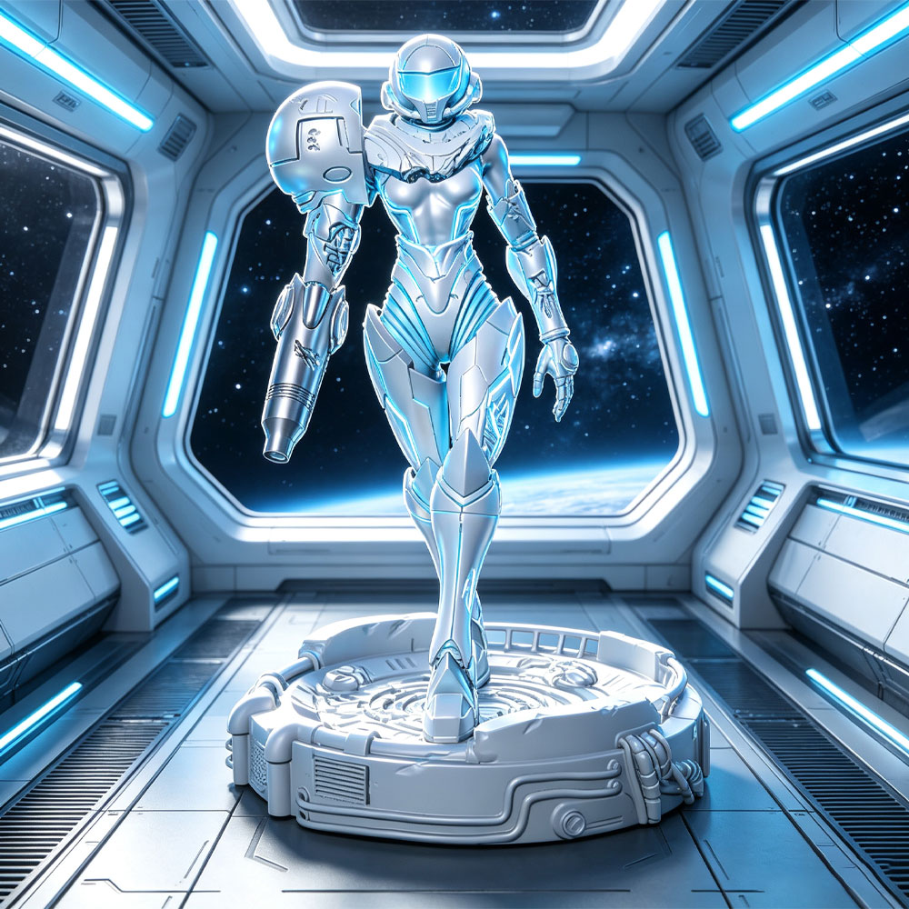 3D Printing Article - 1/24 Sci-Fi-Rüstungskriegerin, weibliches Kriegerin-Resin-Modellbausatz, mini 3D-gedrucktes