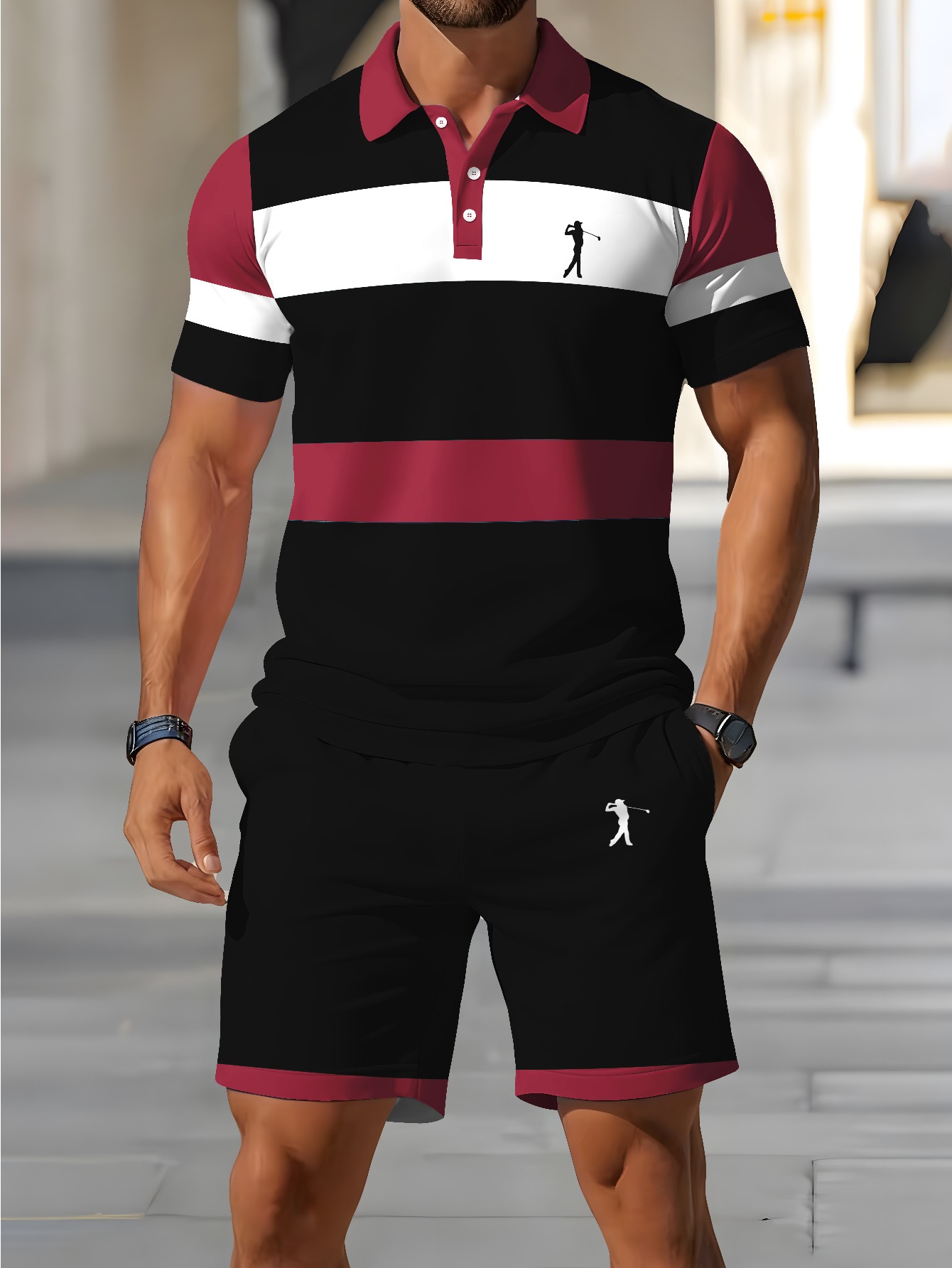 3D Printing Design Free - 2026 Sommer Herren-Poloshirt-Set – 3D-gedrucktes Design,