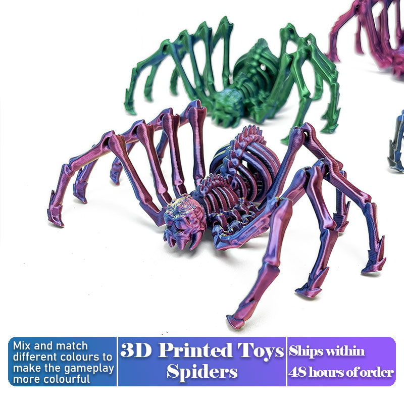 3D Printing Household Items - Gelenkiges 3D-gedrucktes Spinnenmodell, gruselige, krabbelige, bewegliche