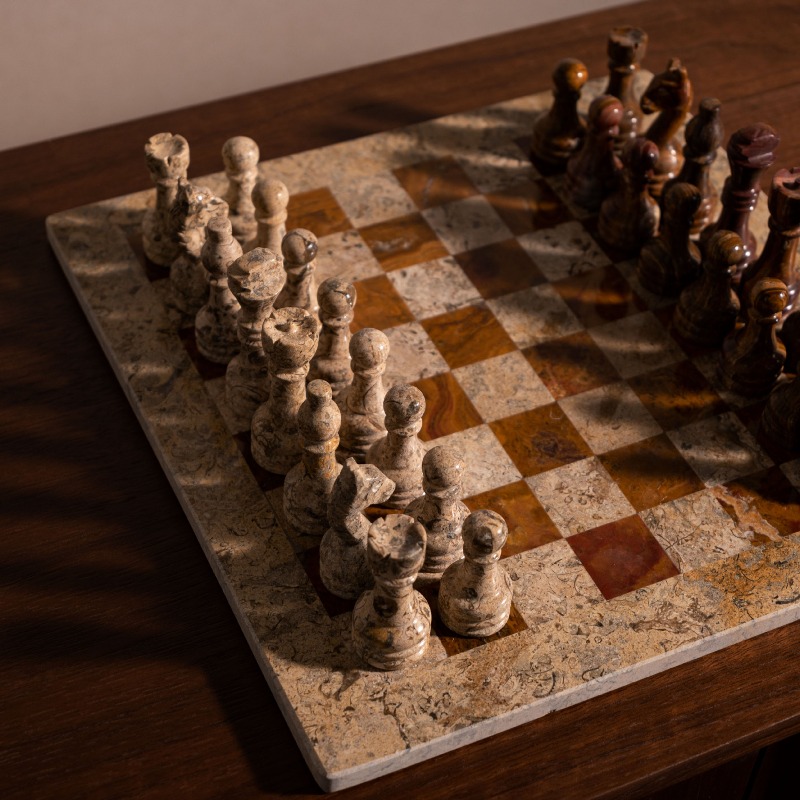 Natürliches Stein-Schachspiel, – 3D Printing Chess Bewertung und Preis