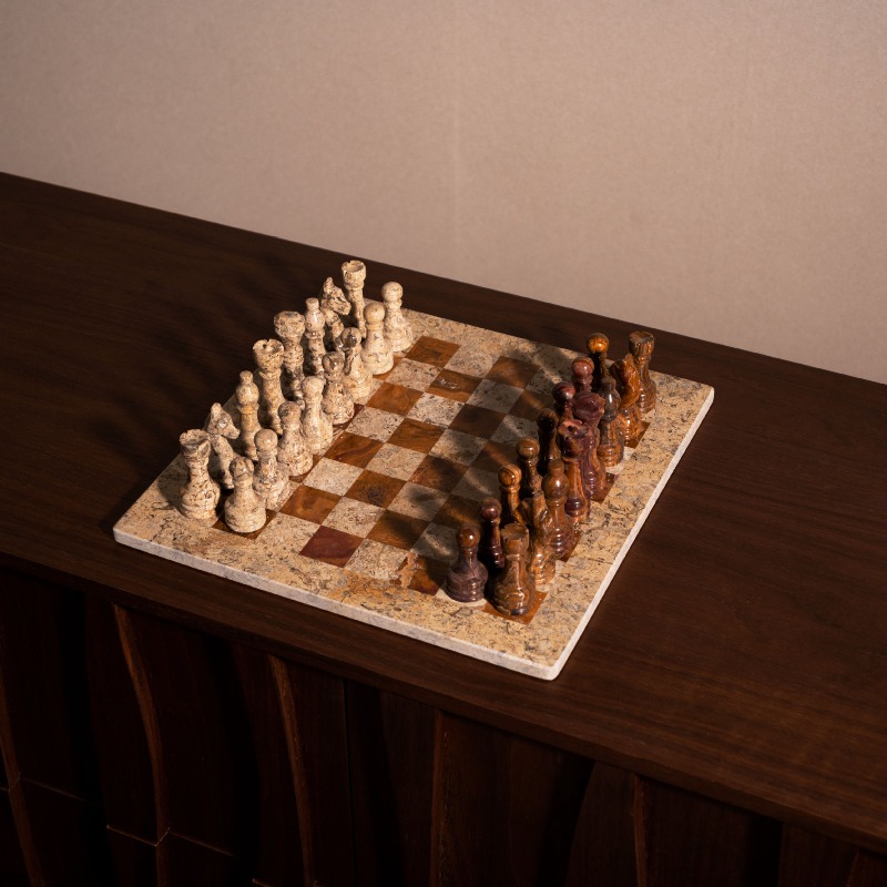 Natürliches Stein-Schachspiel, – 3D Printing Chess Bewertung und Preis