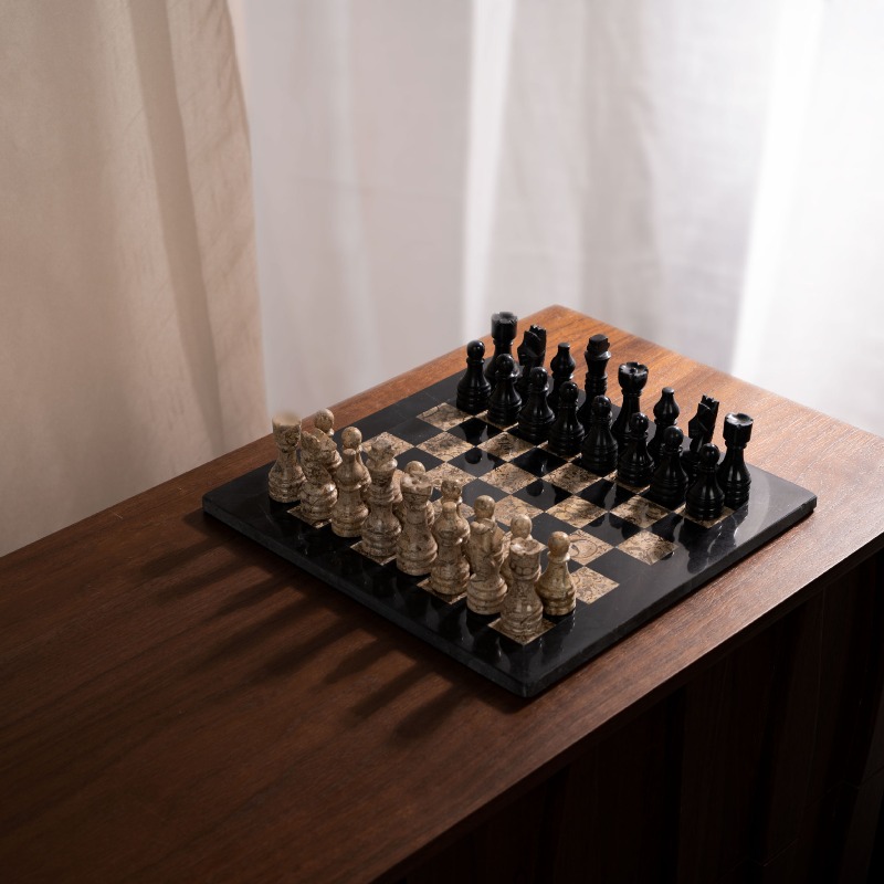 Natürliches Stein-Schachspiel, – 3D Printing Chess Bewertung und Preis