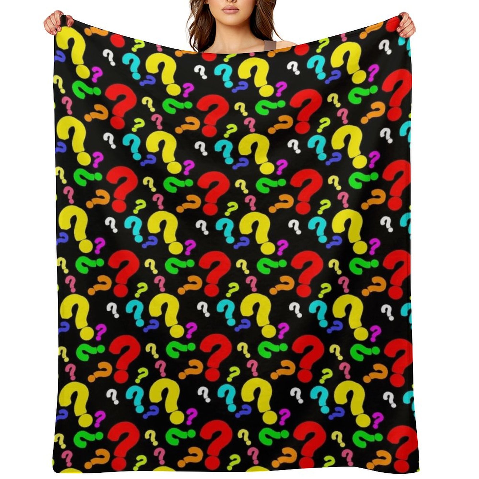 Bunte Wurfdecke mit Fragezeich – 3D Printing Question Bewertung und Preis