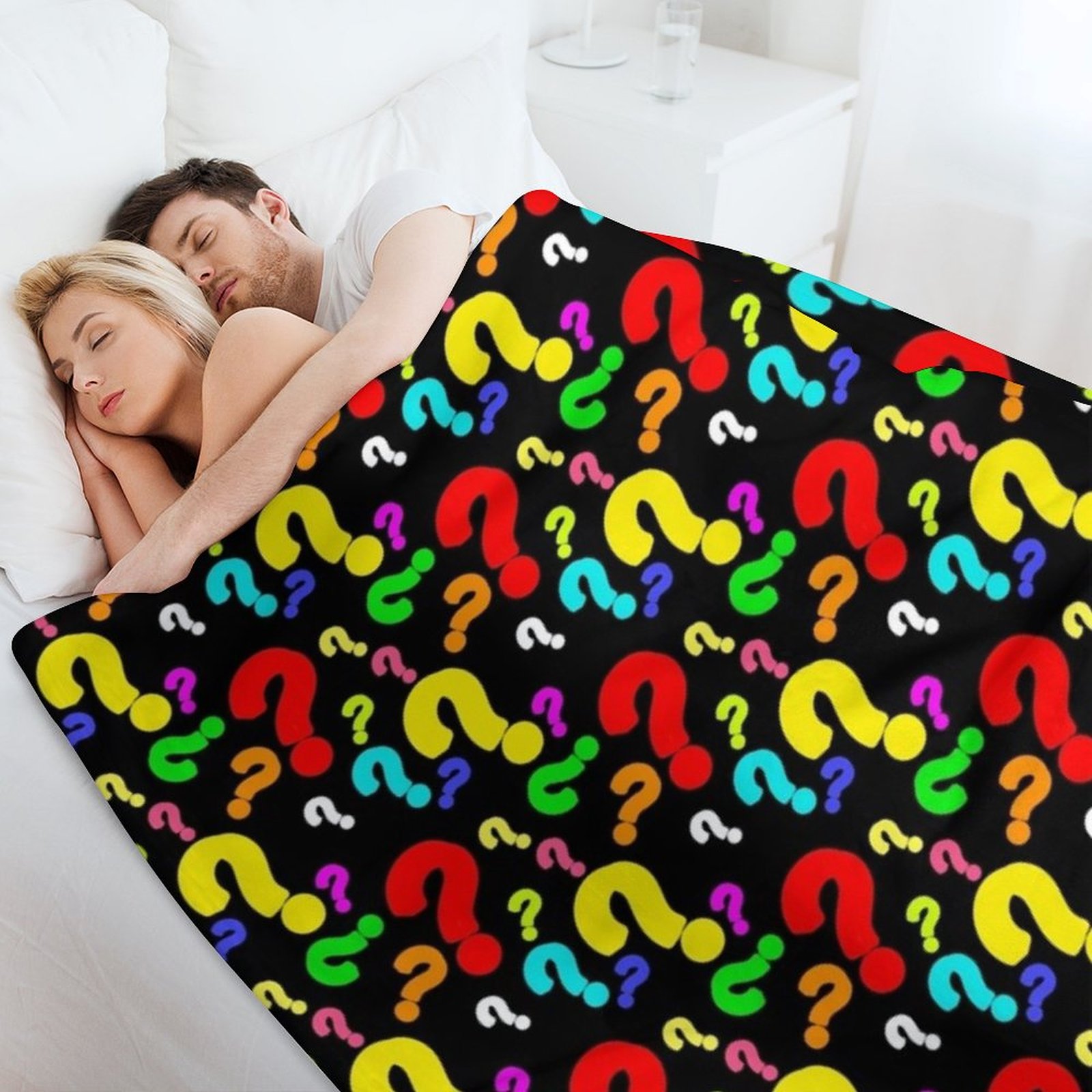 Bunte Wurfdecke mit Fragezeich – 3D Printing Question Bewertung und Preis