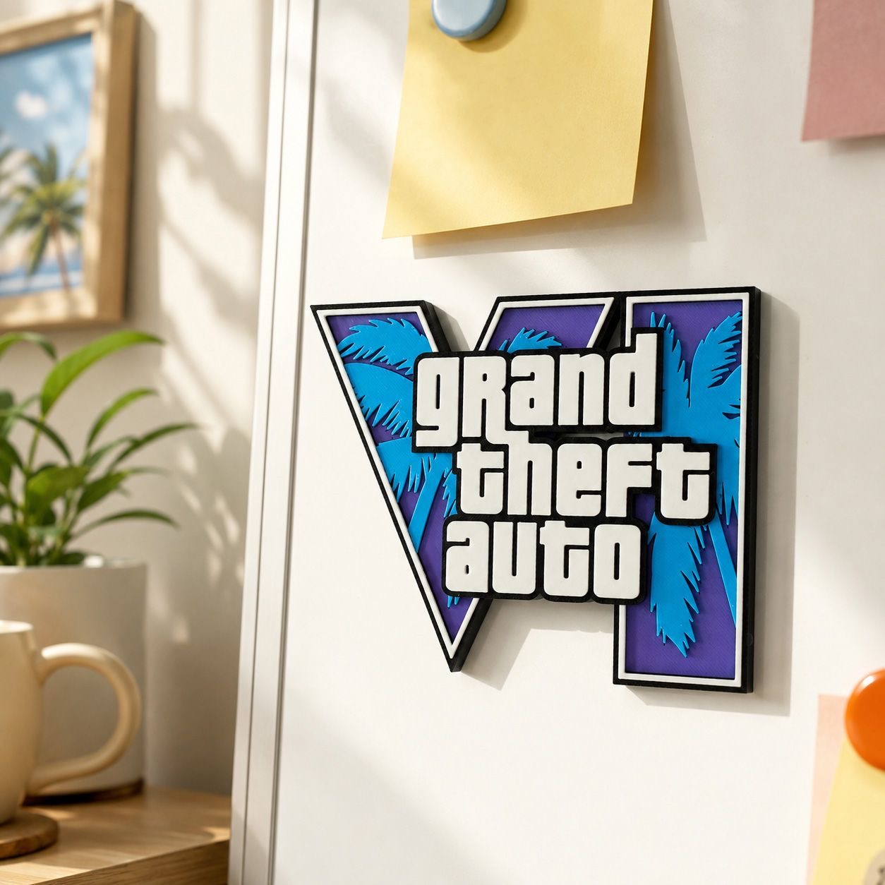 GTA6 3D-gedruckter Logo-Magnet – 3D Printing Idea Bewertung und Preis