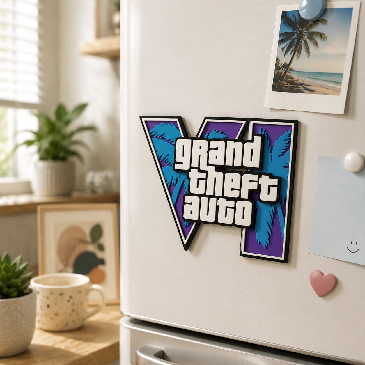 GTA6 3D-gedruckter Logo-Magnet – 3D Printing Idea Bewertung und Preis